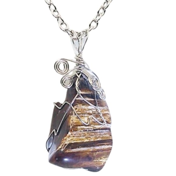 Custom Jewelry - Handmade Petrified Wood Necklace